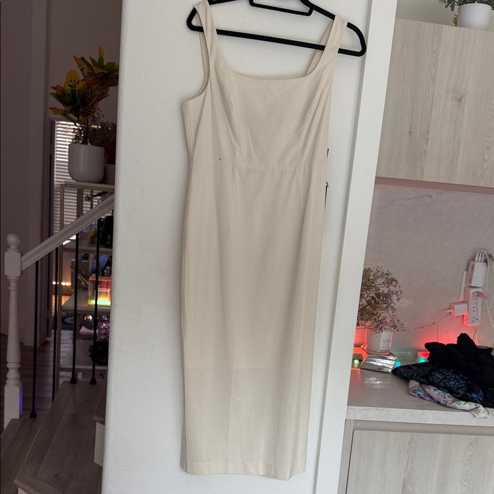 Carbon38 Elegant Cream Midi Dress NWT - Picture 5 of 9